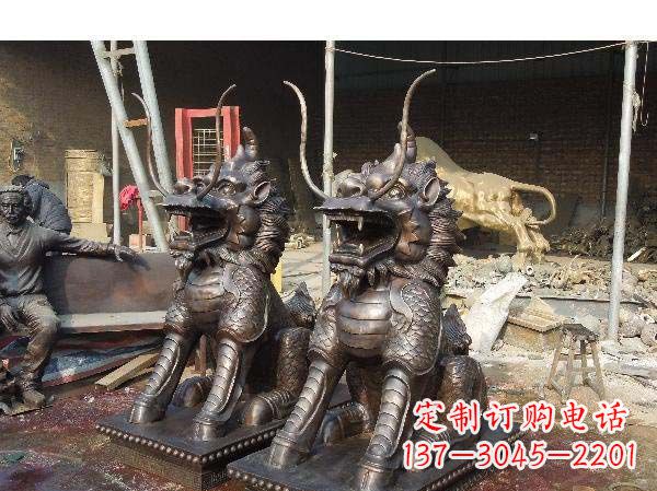 重庆铸铜麒麟雕塑2221