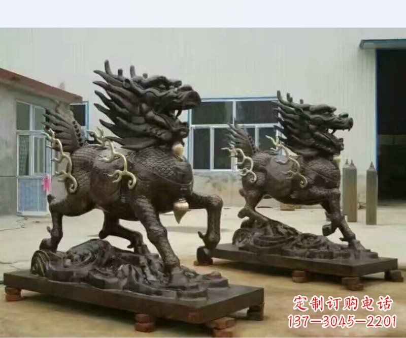重庆铸铜企业麒麟雕塑