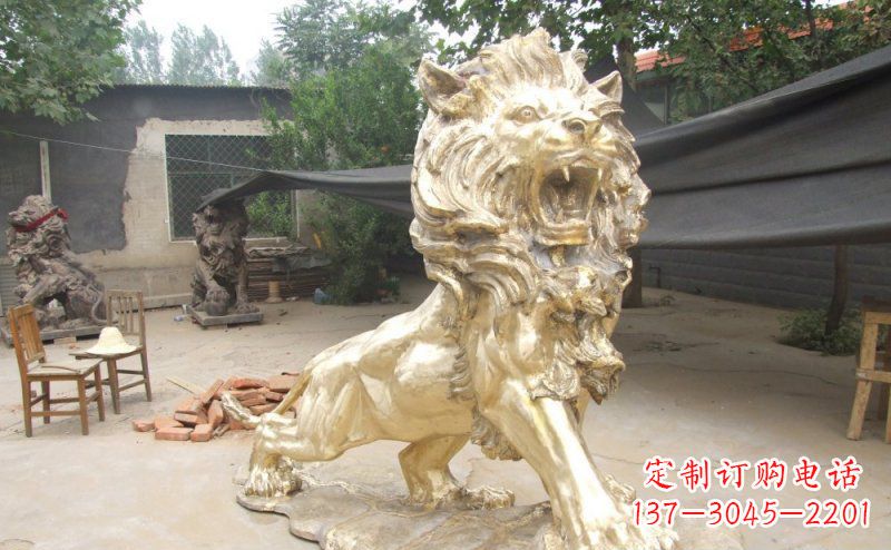 重庆铸铜狮子铜雕 (3)