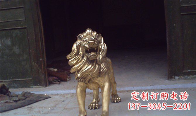 重庆铸铜狮子西洋狮子铜雕