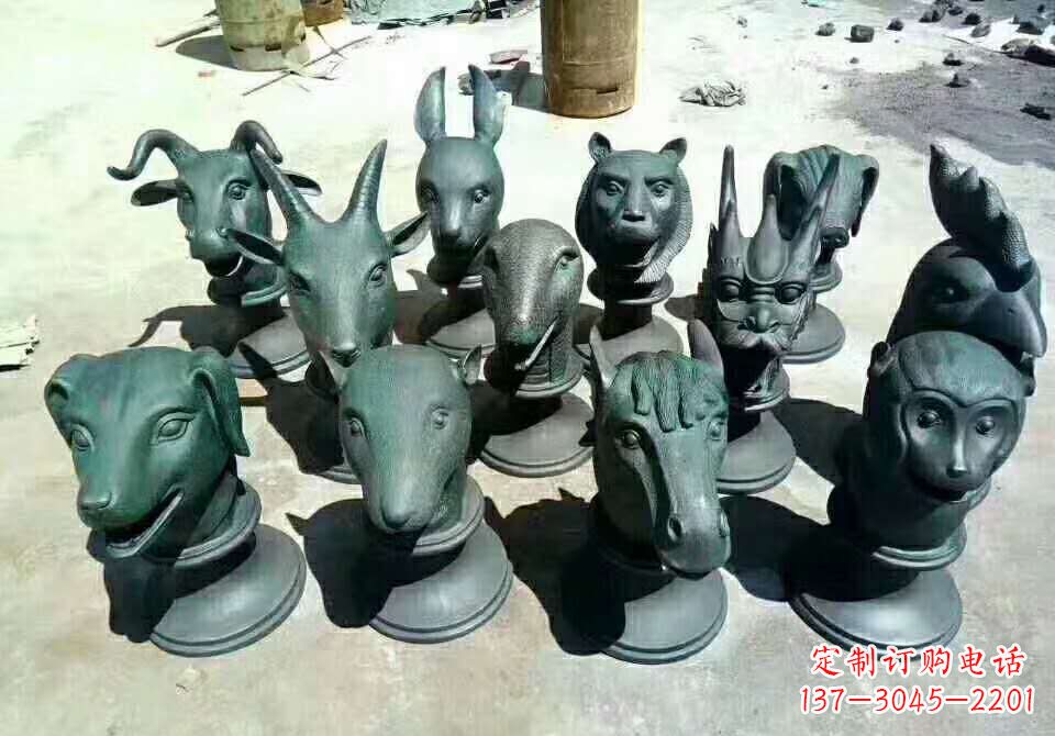 重庆铸铜十二生肖动物雕塑