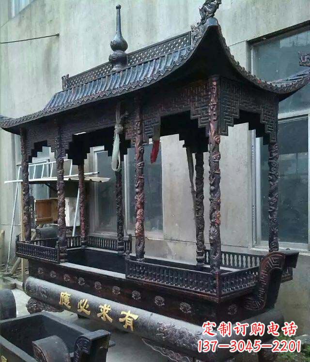 重庆铸铜寺庙香炉铜雕 (2)