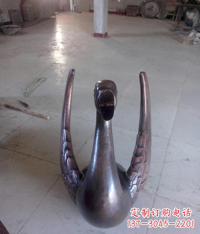 重庆铸铜天鹅公园动物铜雕