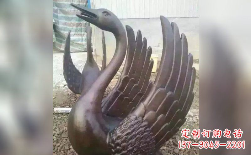 重庆铸铜天鹅铜雕
