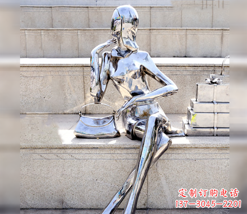 重庆不锈钢美女购物造型