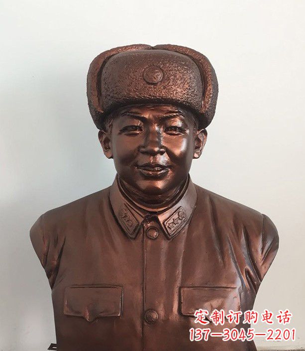 重庆紫铜雷锋半身像