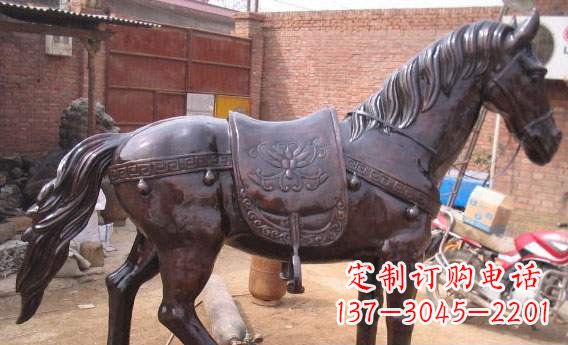 重庆紫铜马公园铜雕