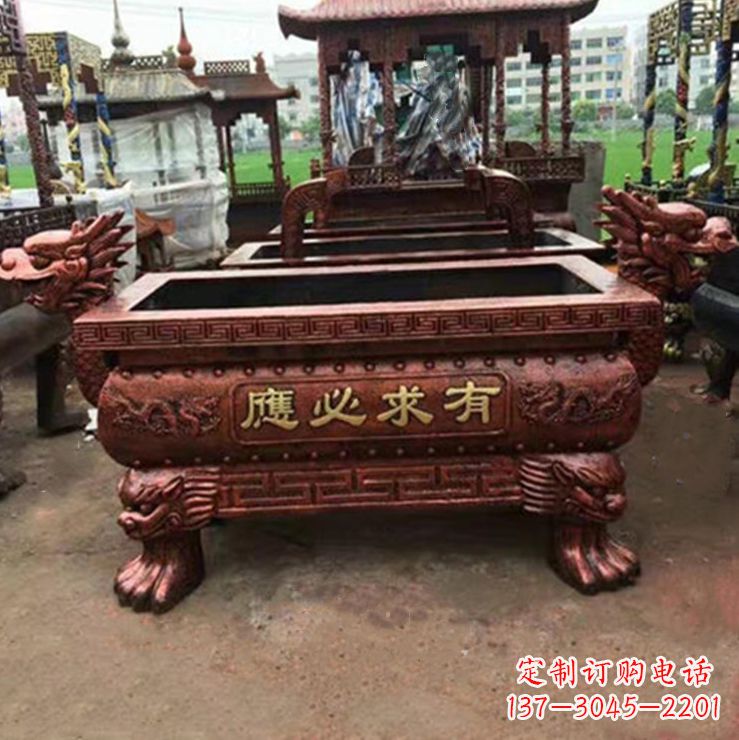 重庆紫铜香炉雕塑