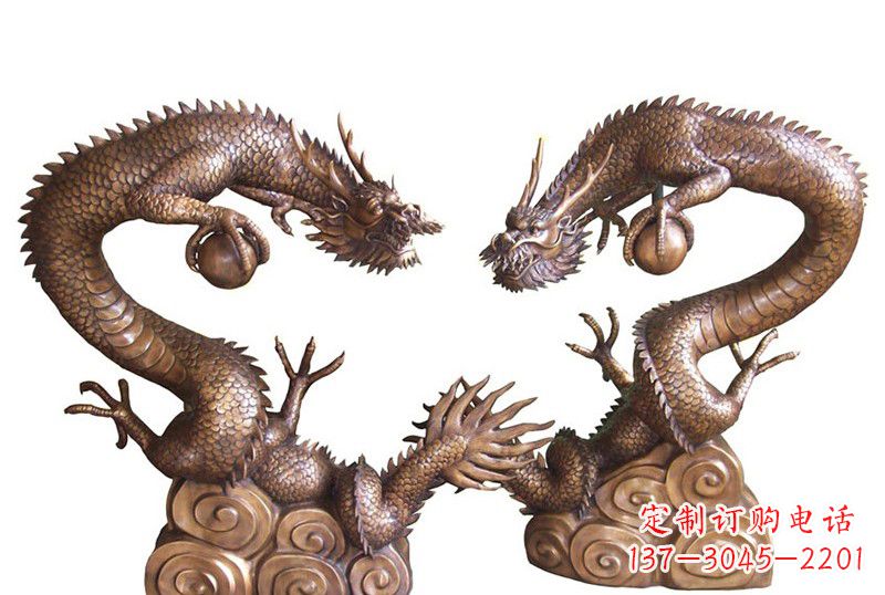 重庆紫铜铸双龙戏珠