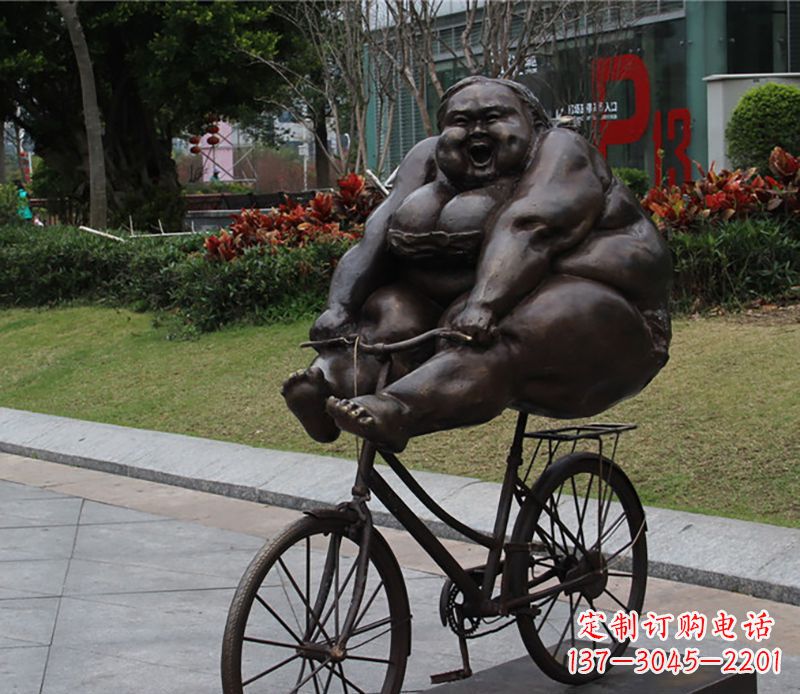 重庆自行车铜雕