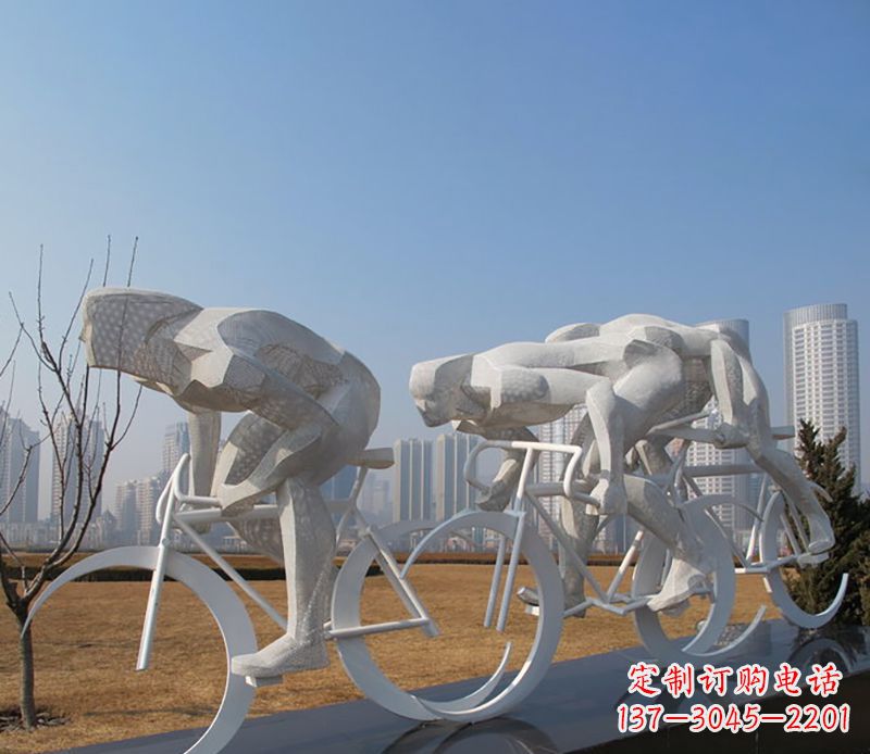 重庆自行车比赛不锈钢雕塑