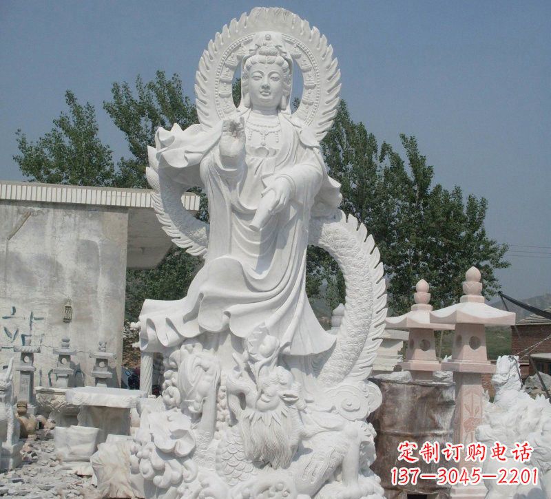 重庆宗教庙宇乘龙观音石雕