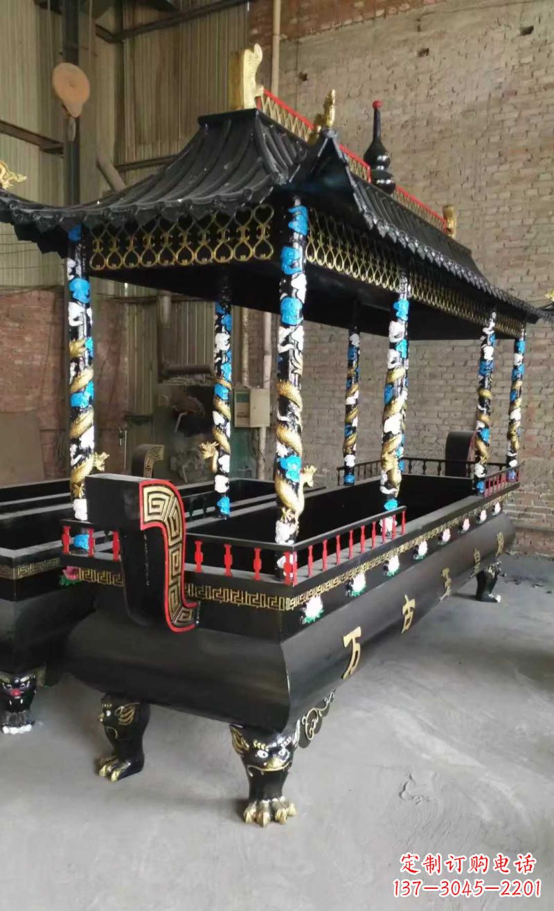 重庆宗教庙宇方形香炉铜雕