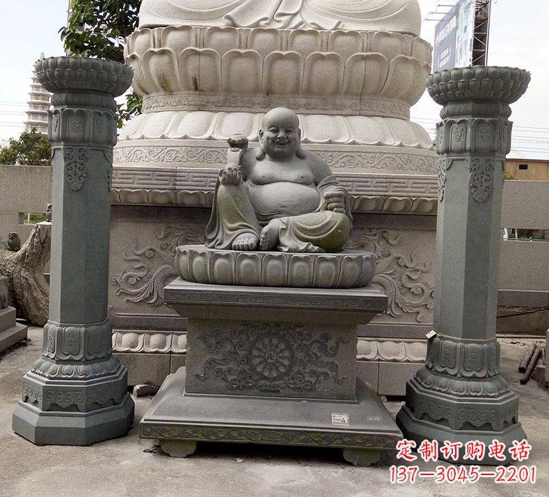 重庆宗教庙宇如意弥勒佛石雕