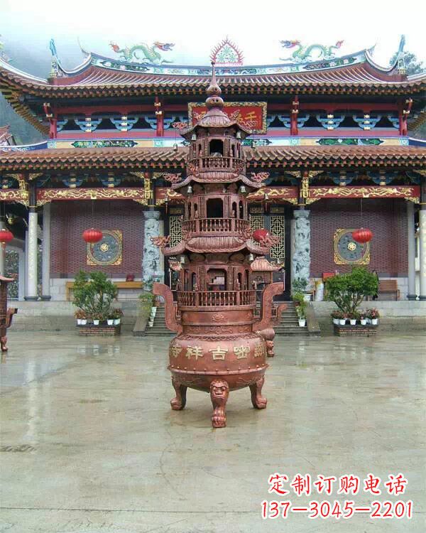 重庆宗教庙宇香炉铜雕