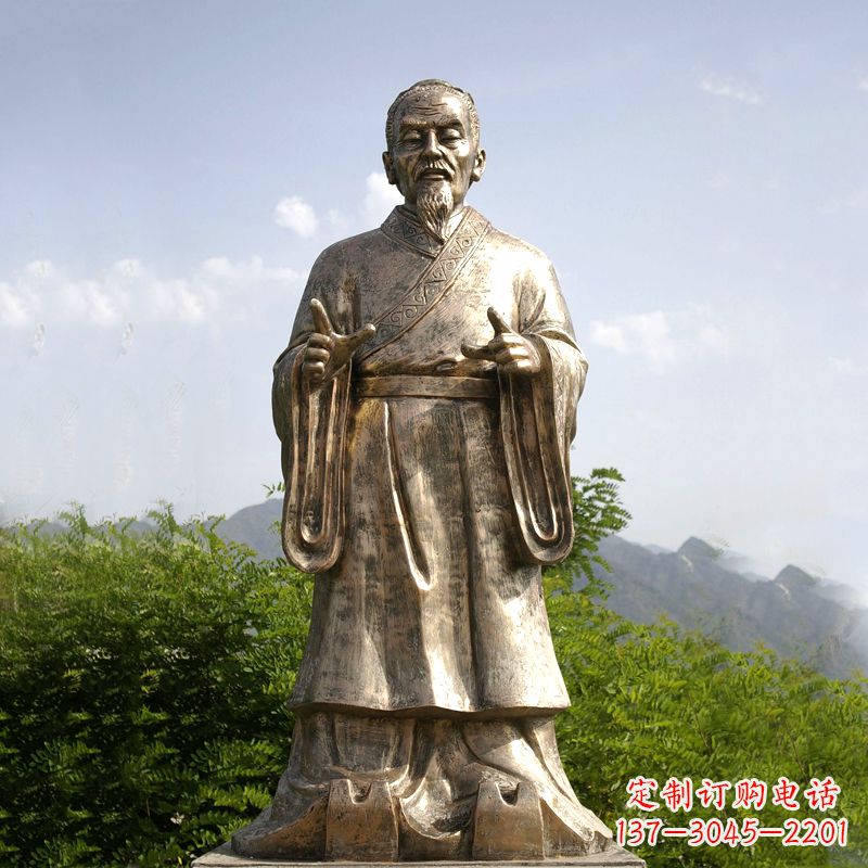 重庆祖冲之纯铜雕像
