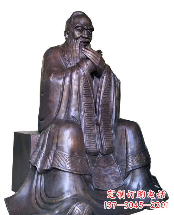 重庆作揖孔子青铜像