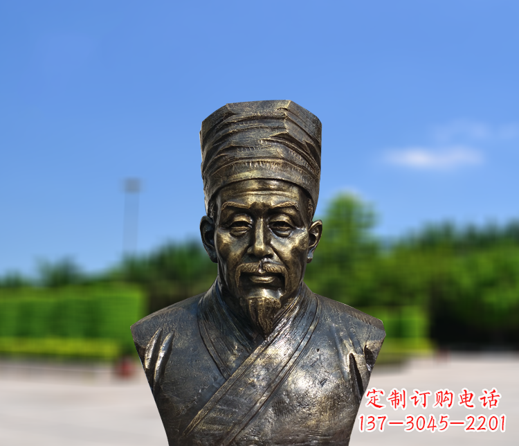 重庆名医李时珍半身像铜雕