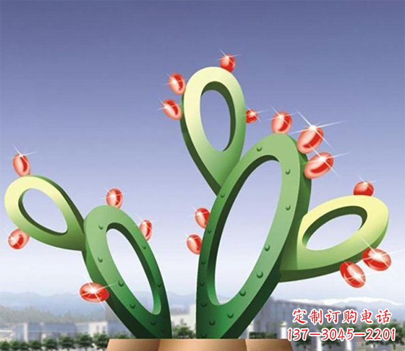 重庆仙人掌不锈钢雕塑
